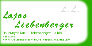 lajos liebenberger business card